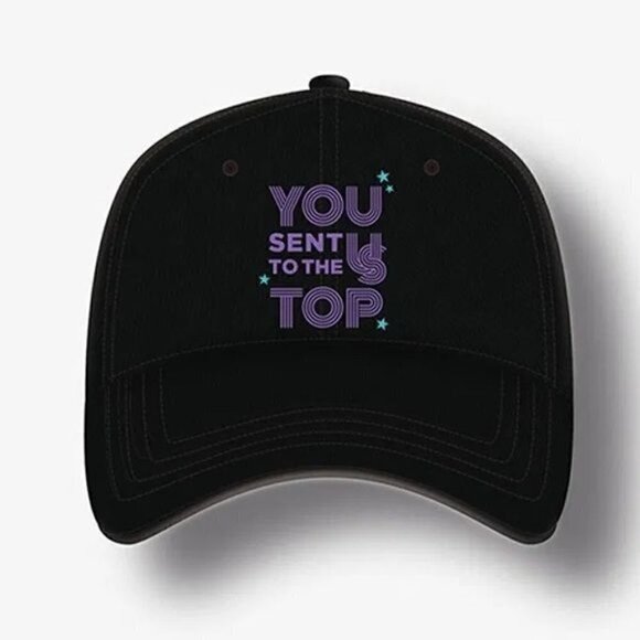 BTS Dynamite Celebration Official Cap Baseball Hat Black You Sent Us To The Top - Picture 1 of 10
